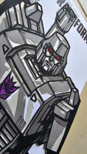 Load image into Gallery viewer, Transformers #1 Megatron Prime G1 Paper Blade Art on Comic By Rick Sharif