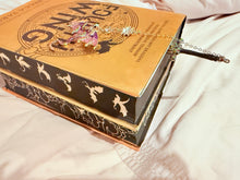 Load image into Gallery viewer, Enchanted Dragon Sword Bookmark – Purple Dragon Charm