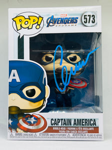 Captain America #573 Avengers Endgame Funko pop signed by Chris Evans