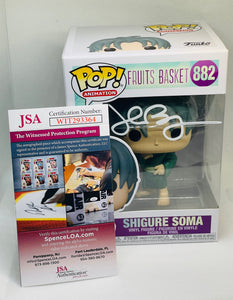 Shigure Soma 882 Fruits Basket signed by John Burgmeier in White with JSA CoA