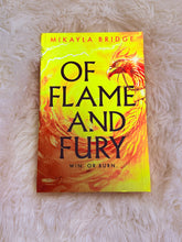 Load image into Gallery viewer, Of Flame and Fury by Mikayla Bridge : Exclusive Sprayed Edge