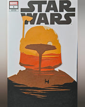 Load image into Gallery viewer, Star Wars #1 Olly Moss Homage Paper Blade Art on Comic By Rick Sharif
