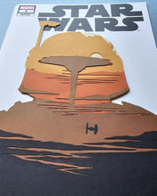 Load image into Gallery viewer, Star Wars #1 Olly Moss Homage Paper Blade Art on Comic By Rick Sharif
