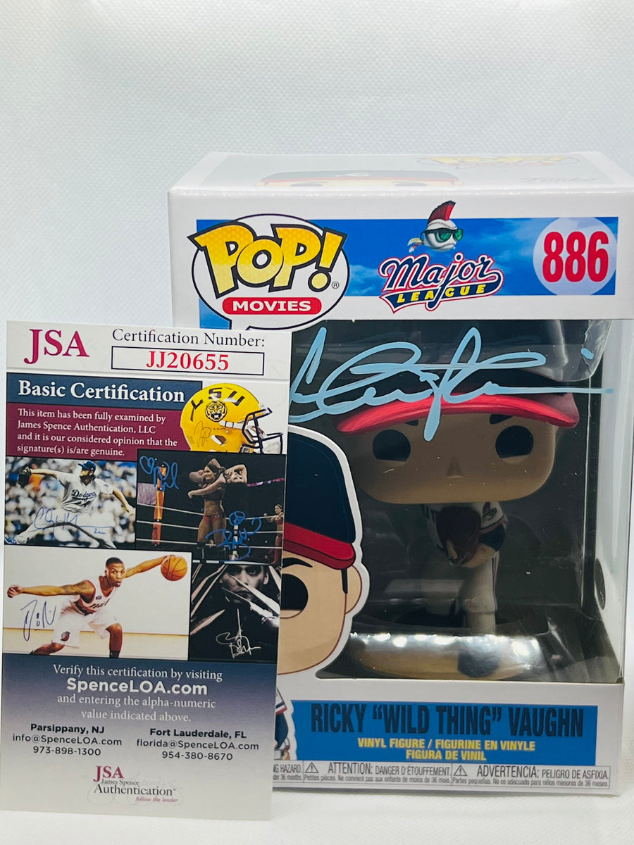 Ricky "Wild Thing" Vaughan 886 Major League Funko Pop signed by Charli
