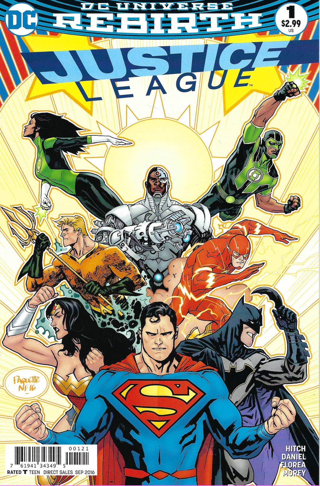 Justice League Rebirth #1 (Yanick Paquette cover)