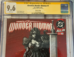CGC SS 9.6 Absolute Wonder Woman #1 2025 4th Print Signed Jim Lee