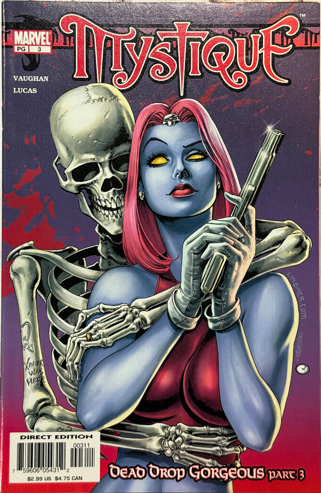 Mystique #3 (2003) Joseph Michael Linsner cover
