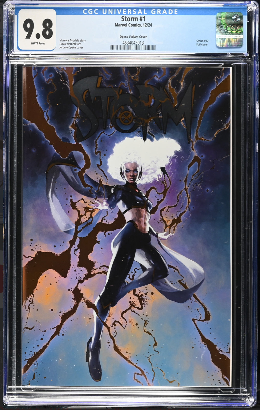 CGC 9.8 Storm #1 Jerome Opena Variant Foil Cover