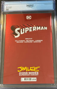 CGC 9.8 Superman #7 Jim Lee Foil variant