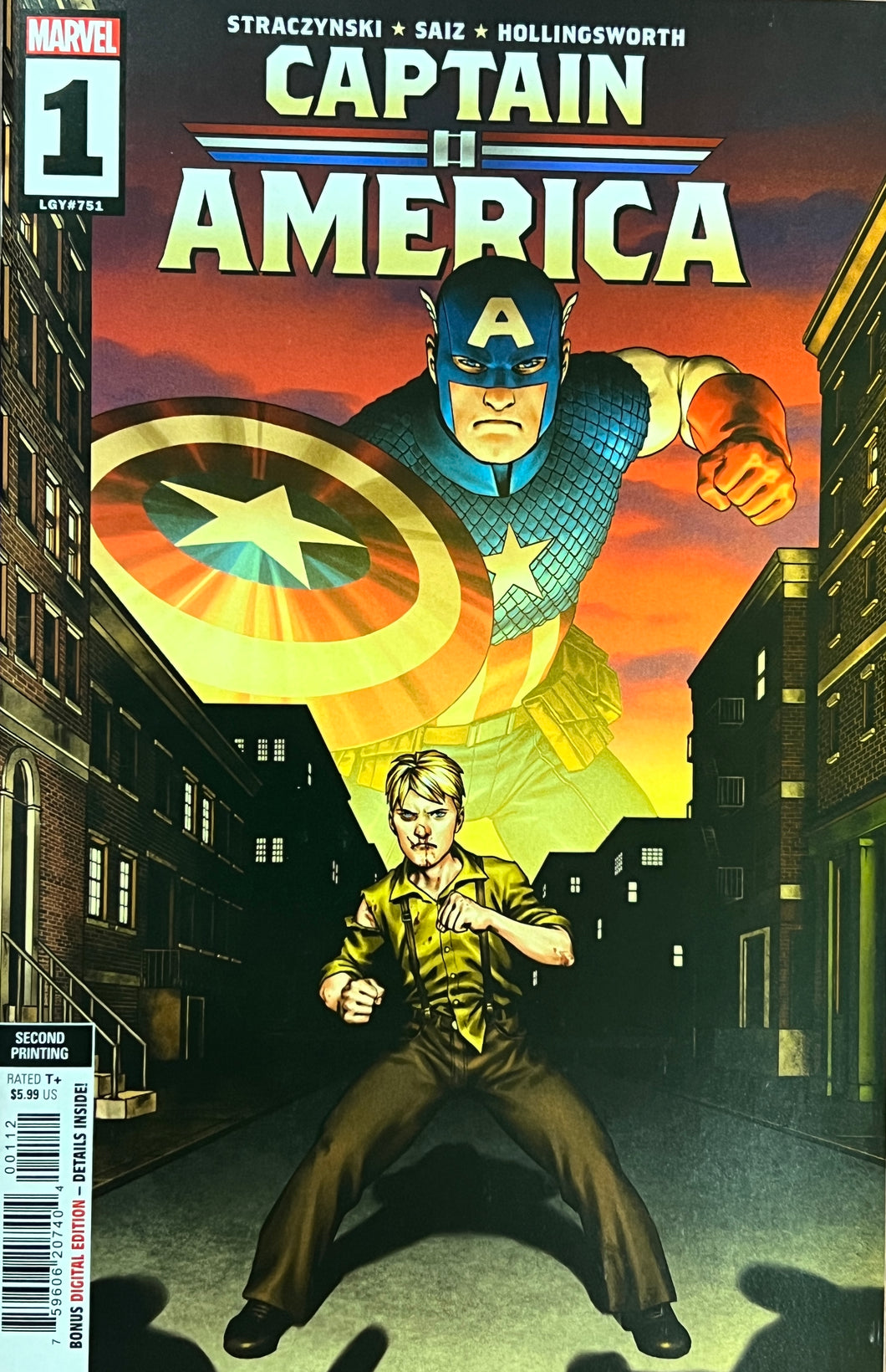 Captain America Vol 10 #1 - 2nd Ptg Jesus Saiz Variant Cover