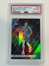 Load image into Gallery viewer, 2019 Panini Chronicles Brandon Clarke #289 Teal PSA 10 GEM Mint
