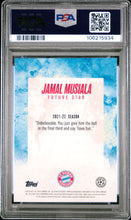 Load image into Gallery viewer, 2021 TOPPS ALPHONSO DAVIES MY JOURNEY CHAMPIONS LEAGUE JAMAL MUSIALA 1/49 PSA 8
