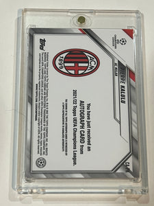 2021-2022 Topps Chrome UEFA Pierre Kalulu Autograph Auto Rookie RC #CS-PK