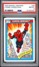 Load image into Gallery viewer, 1990 MARVEL UNIVERSE #30 COSMIC SPIDER-MAN PSA 8
