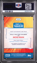 Load image into Gallery viewer, 2026 TOPPS FINEST F4 BLACK REFRACTOR MOLE MAN/PAUL WALTER HAUSER 4/10 PSA 9 AUTO

