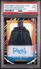 Load image into Gallery viewer, 2026 TOPPS FINEST F4 BLACK REFRACTOR MOLE MAN/PAUL WALTER HAUSER 4/10 PSA 9 AUTO

