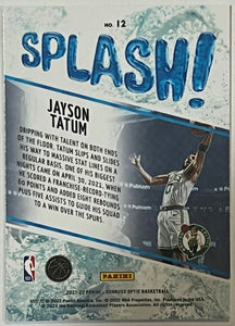 Jayson Tatum #12 2021 Panini Donruss Optic Splash