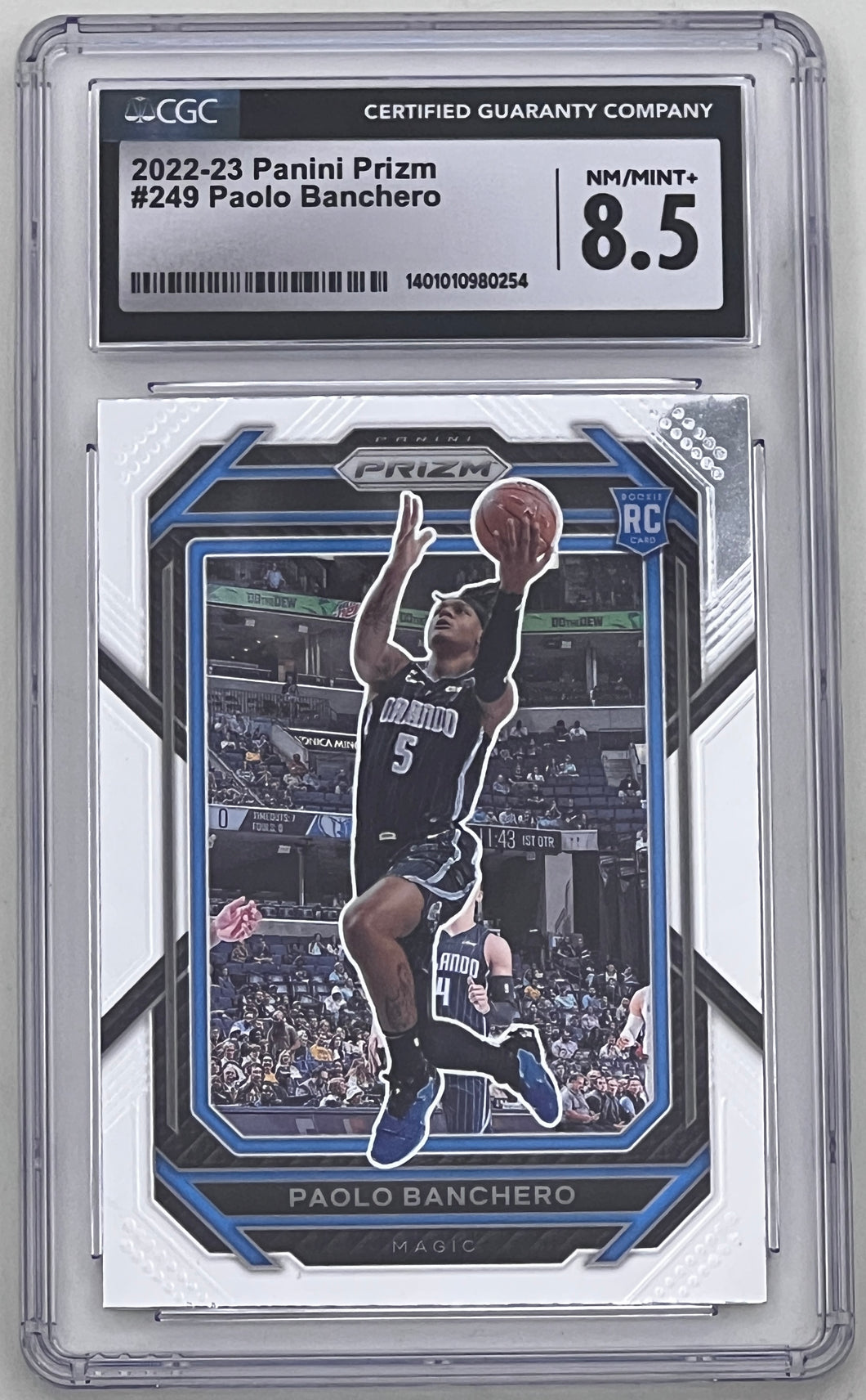 2022-23 Panini Prizm #249 Paolo Banchero Orlando Magic RC Rookie CGC 8.5 NM-MT+