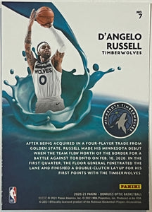 D'Angelo Russell #7 2020 Panini Donruss Optic Splash