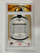 Load image into Gallery viewer, All World Grading Mint 9 Vin Diesel as Groot #32 Yellow 2022 UD Allure Marvel Studios
