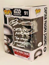 Load image into Gallery viewer, Captain Phasma (Chrome) 91 Star Wars funko pop signed by Gwendoline Christie
