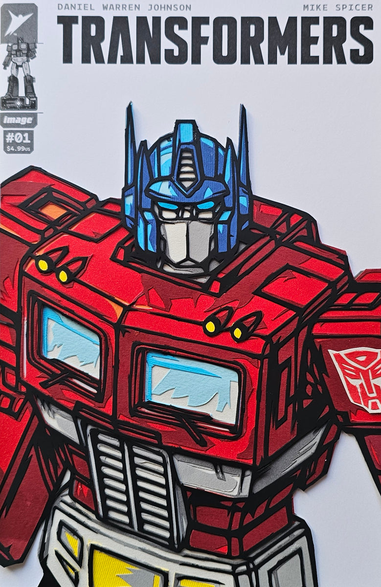 Transformers #1 Optimus Prime G1 Paper Blade Art on Comic By Rick Shar ...
