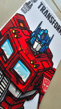 Load image into Gallery viewer, Transformers #1 Optimus Prime G1 Paper Blade Art on Comic By Rick Sharif

