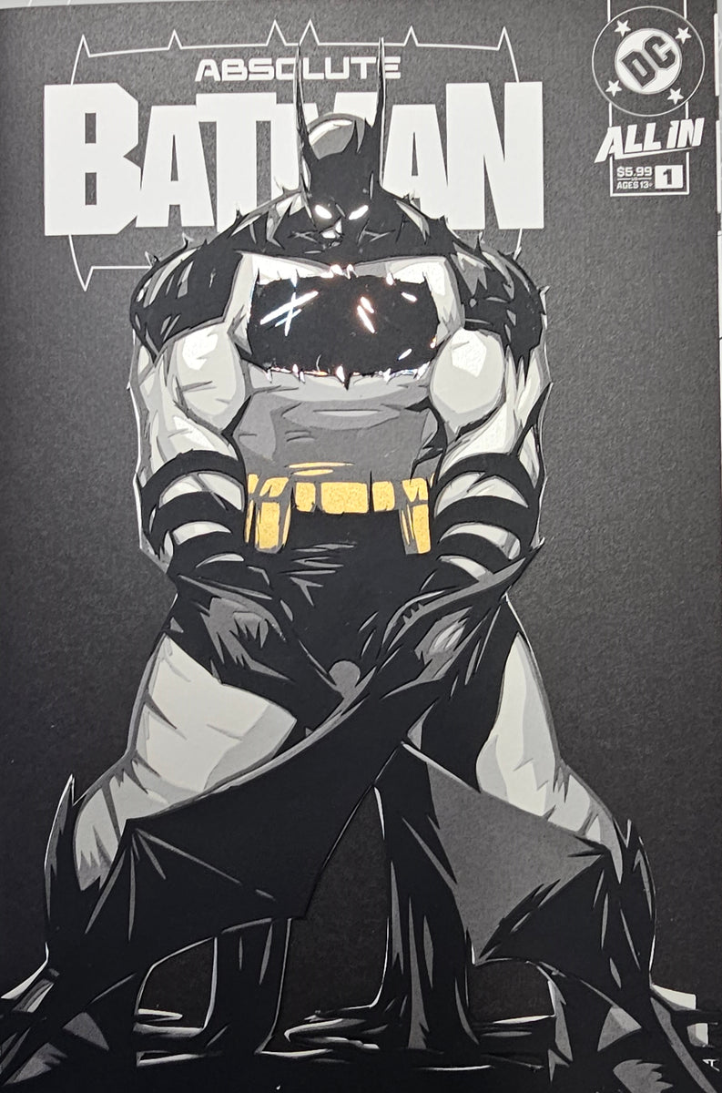 Absolute Batman Noir #1 Dragotta Paper Blade Art on Comic By Rick Shar ...