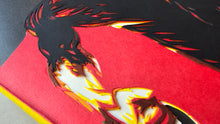 Load image into Gallery viewer, Absolute Superman Noir #1 Clayton Crain Homage Paper Blade Art on Comic By Rick Sharif
