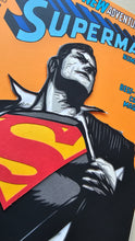 Load image into Gallery viewer, Superman #1 Alex Ross Paper Blade Art on Comic By Rick Sharif
