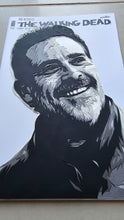 Load image into Gallery viewer, The Walking Dead #150 Negan Paper Blade Art on Comic By Rick Sharif
