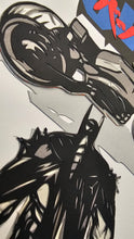 Load image into Gallery viewer, Absolute Batman #1 Akira homage Dubai variant Paper Blade Art on Comic By Rick Sharif

