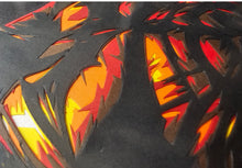 Load image into Gallery viewer, Batman #145 Fire Paper Blade Art on Comic By Rick Sharif
