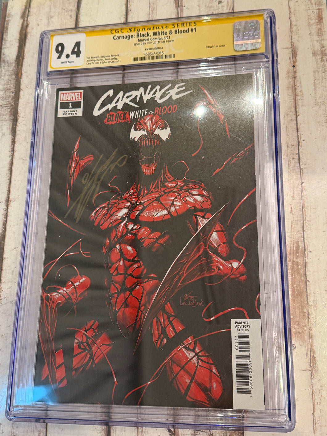 CGC SS 9.4 Carnage: Black, White & Blood #1 signed by Inhyuk Lee