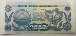 Nicaragua, 25 Centavos 1991, EF