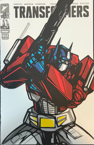 Transformers #13 Blank cover with Rick Sharif Original Blade Art (Optimus Prime close up)