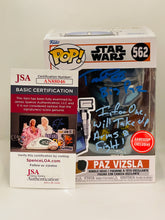 Load image into Gallery viewer, Paz Vizsla 562 Star Wars Gamestop Exclusive Funko pop signed by Tait Fletcher
