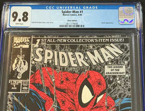 CGC 9.8 Spider-Man #1 (1990) Black & Silver Torment cover by Todd McFarlane