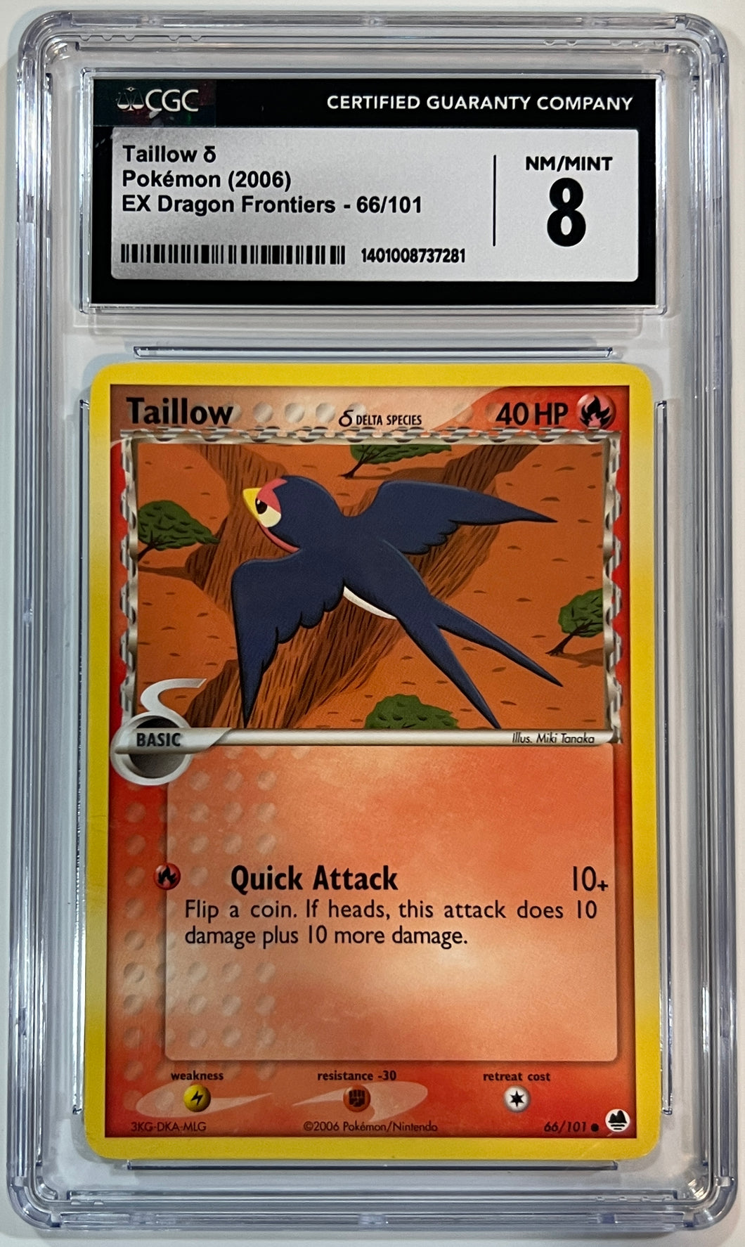Taillow 66/101 Ex Dragon Frontiers (2006) CGC 8 Mint
