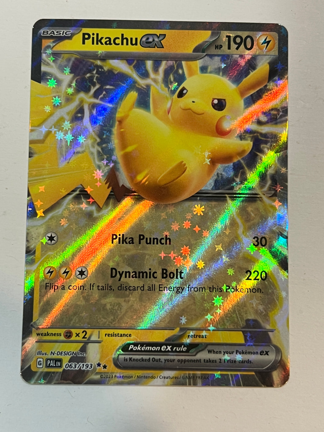 Pikachu ex - 063/193 - Ultra Rare Scarlet & Violet: Paldea Evolved Singles