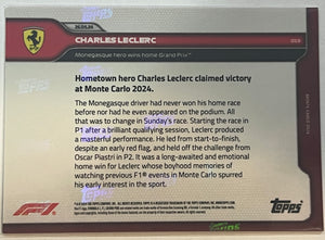 Charles Leclerc - Monegasque hero wins home grand prix - 2024 Formula 1® Topps Now® Card 19