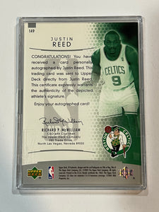 2004-05 SP Authentic Justin Reed Rookie Authentics Auto RC #787/1499 Celtics