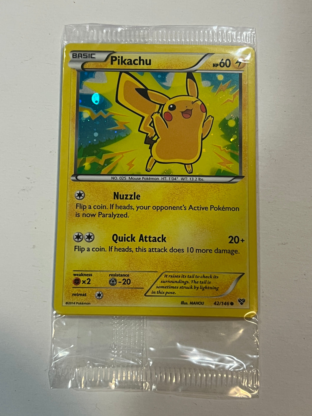 NM Pokemon Card XY Pikachu 42/146 Holo SEALED MOVIE Promo (2014)