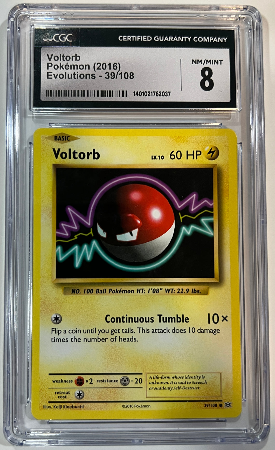 Voltorb 39/108 Evolutions (2016) CGC 8 Mint