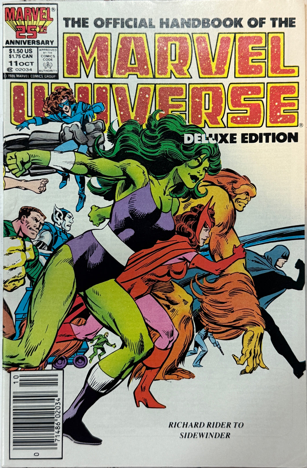 Official Handbook of the Marvel Universe Deluxe Edition #11 (1986) Newstand edition