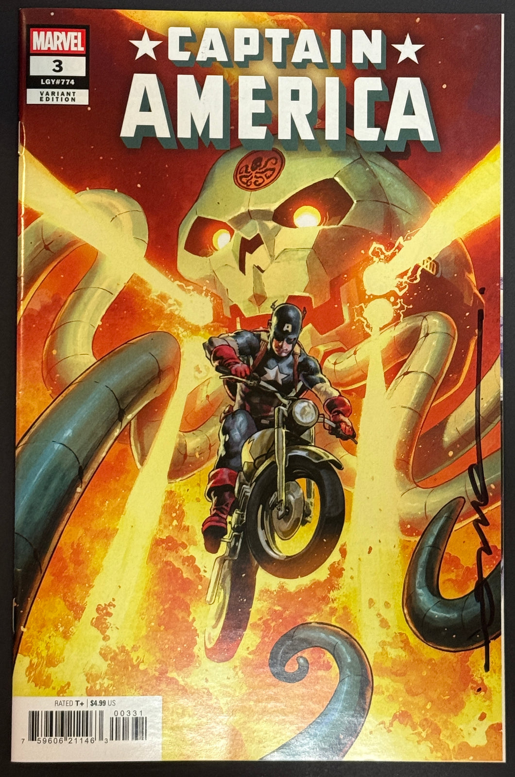 Captain America #3 signed by Jerome Opena