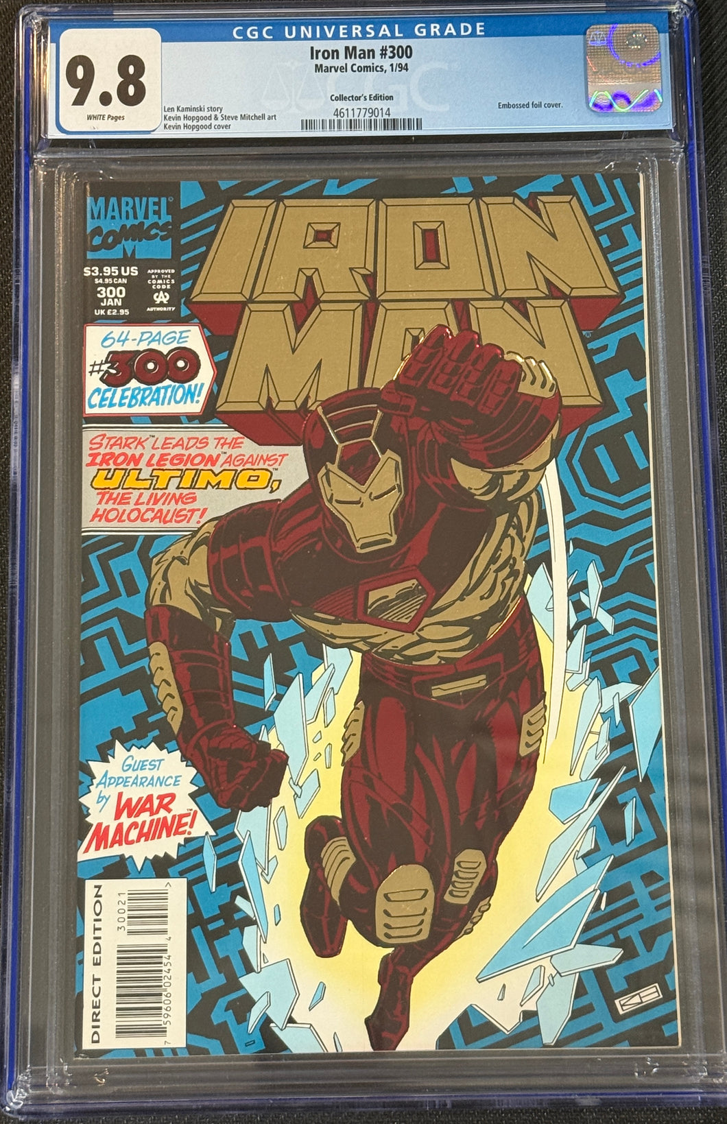 CGC 9.8 Iron Man #300 (1994 Collectors edition) embossed foil cover
