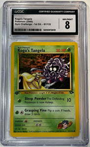 Koga's Tangela 1st edition 81/132 Gym Challenge (2000) CGC 8 Mint