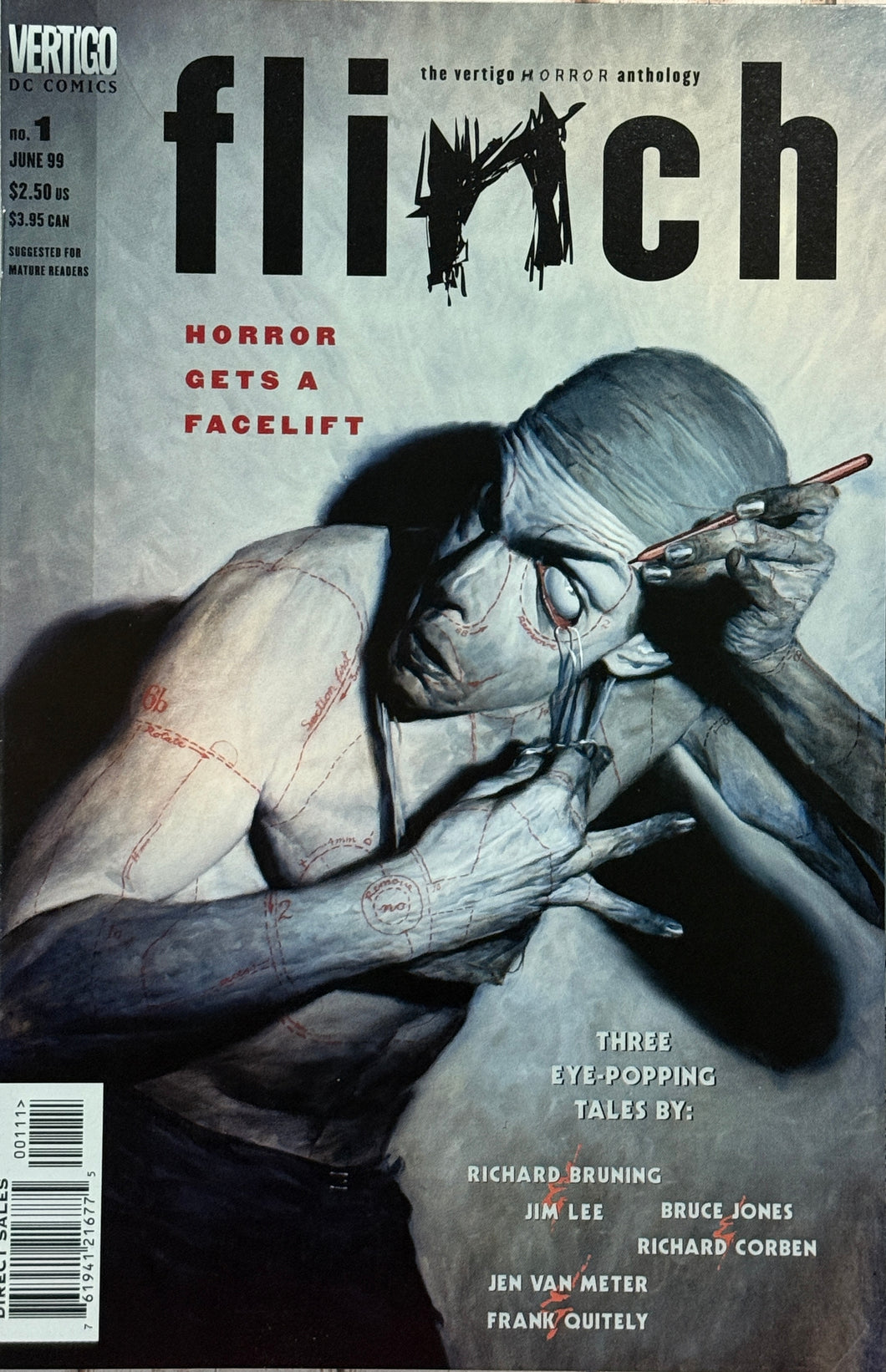 Flinch #1 (1999) Jim Lee art. Includes Jim Lee's first story art for a DC title