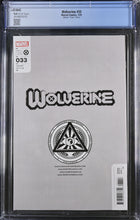 Load image into Gallery viewer, CGC 9.8 Wolverine #33 (Deadpool on cover) Scott William exclusive virgin cover limited to 1,000
